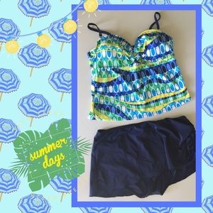 🌊😎Cool Blue Tankini and Swim Skirt Set 😎🌊